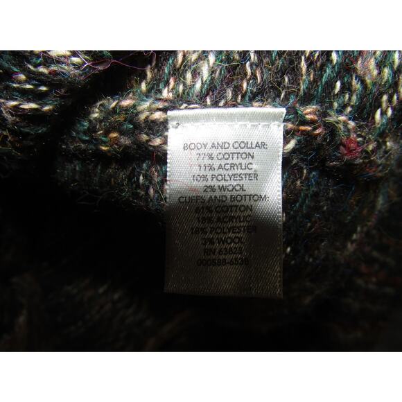 CJ Banks Women’s X Multi-Color Knit Button Jacket Boho Fair Isle Sweater Coat - Picture 3 of 7